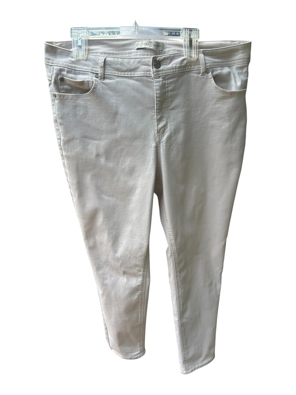 Women’s High Rise Straight Leg Jeans in Cream